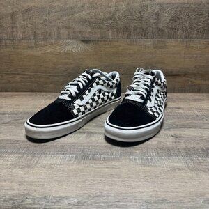 Vans Old Skool Black/White Checkerboard Suede/Canvas Sneakrs Men's Size 13